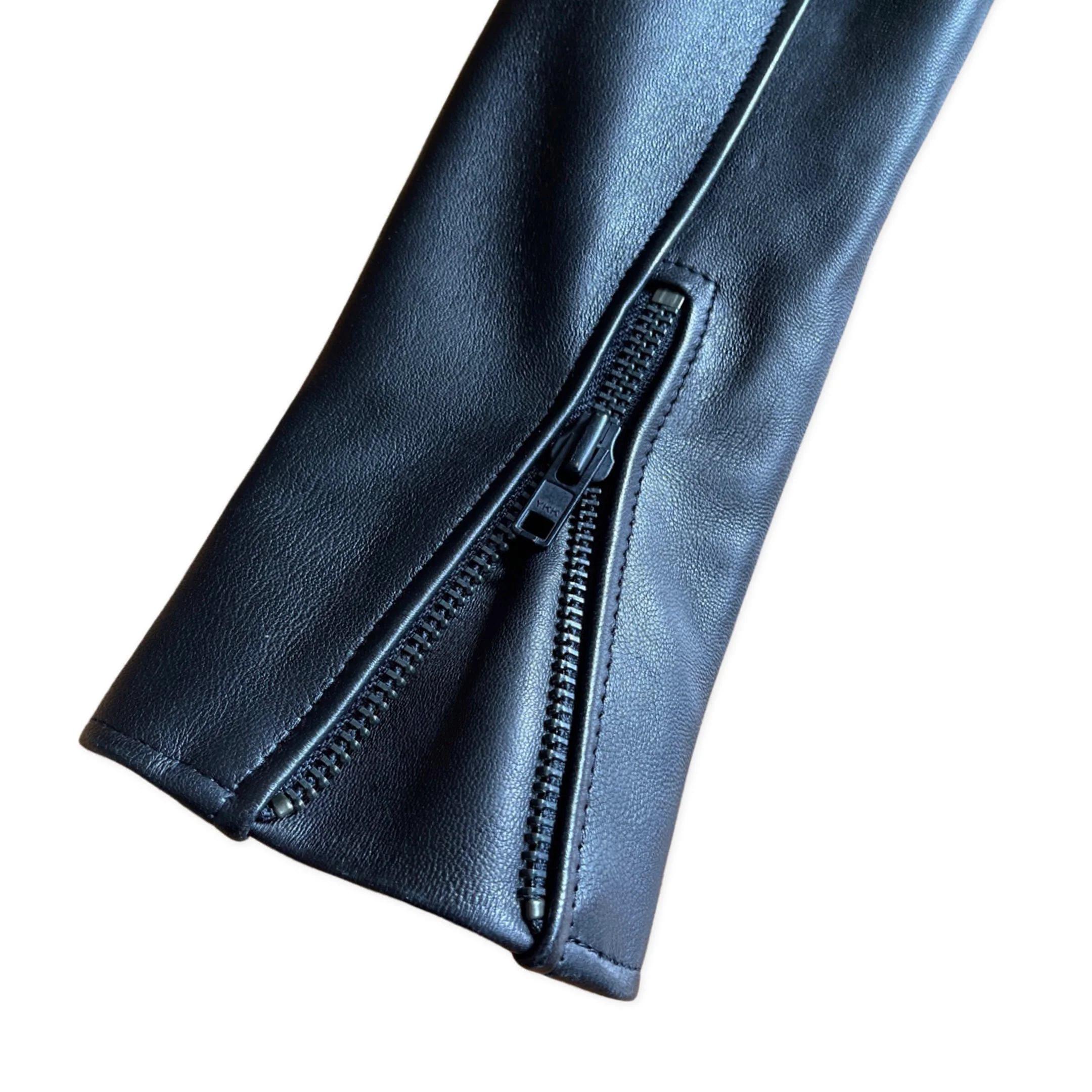 ADYN black leather biker jacket - Image 3