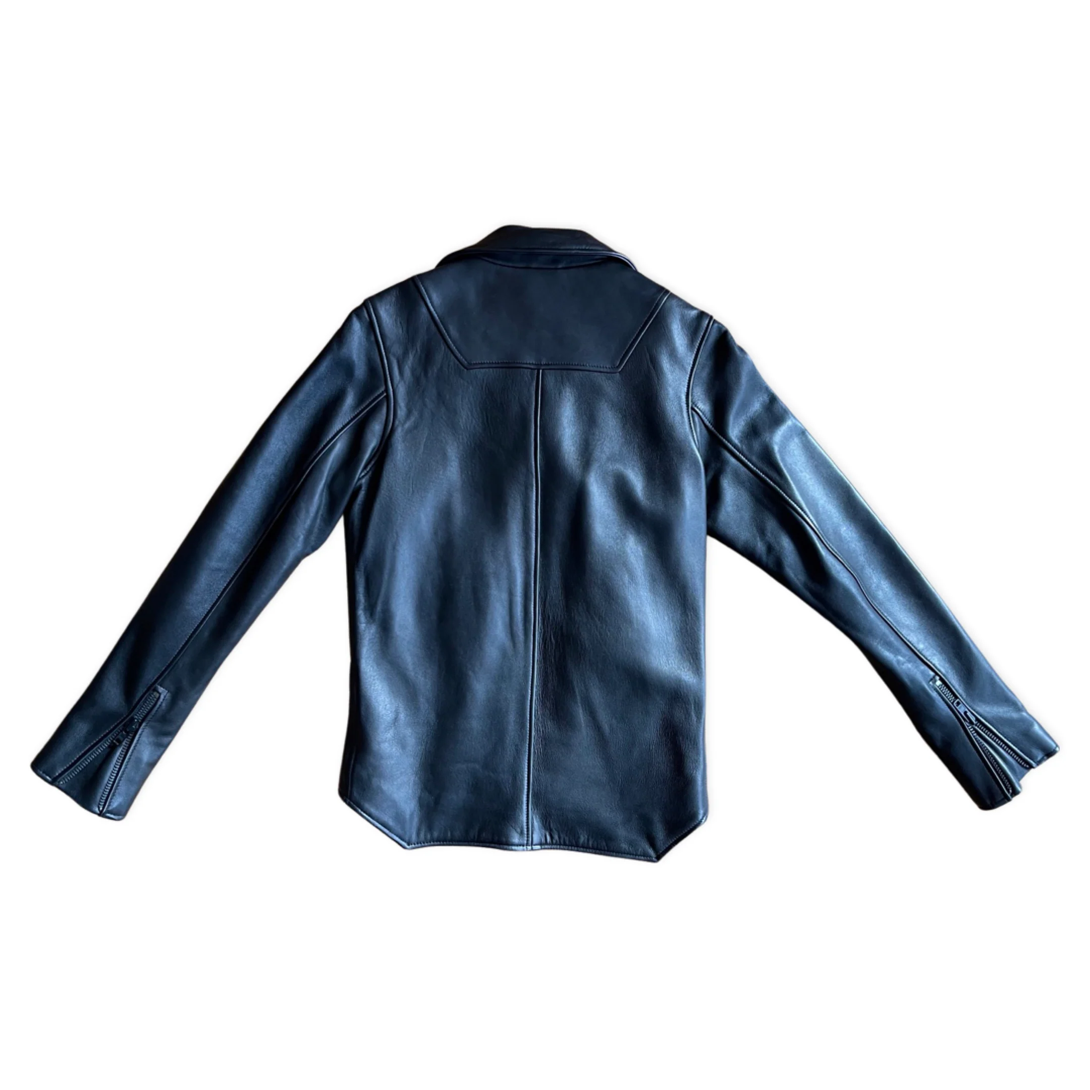 ADYN black leather biker jacket - Image 4
