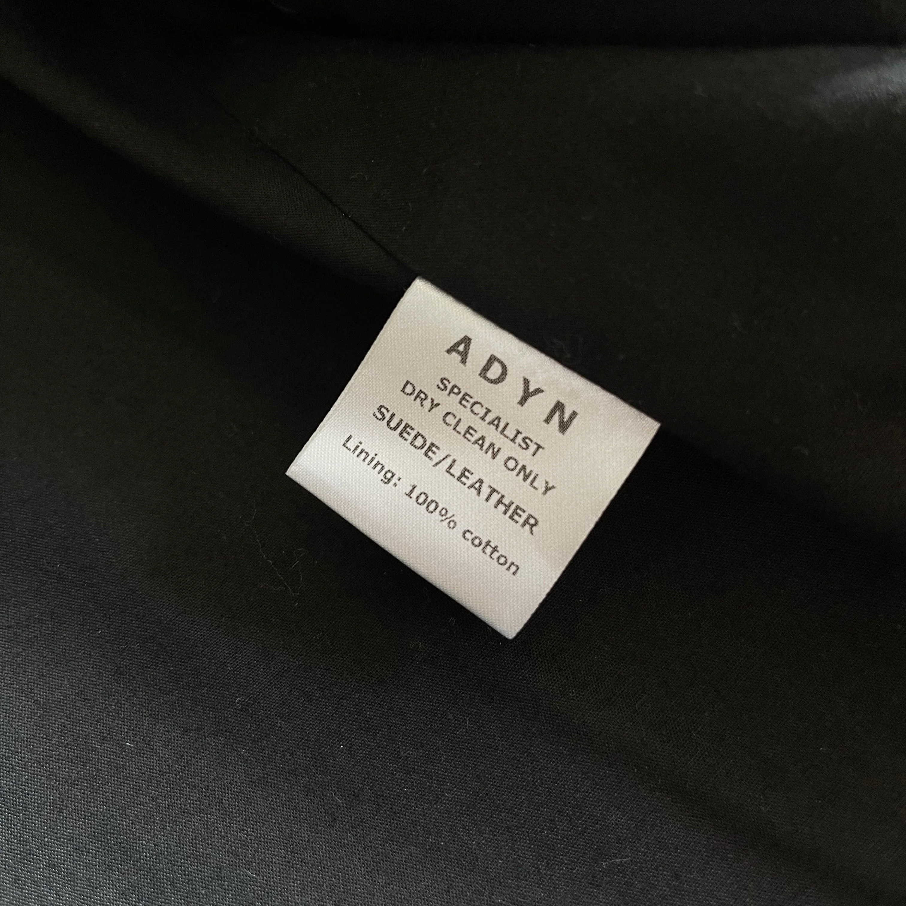 ADYN black leather biker jacket - Image 5