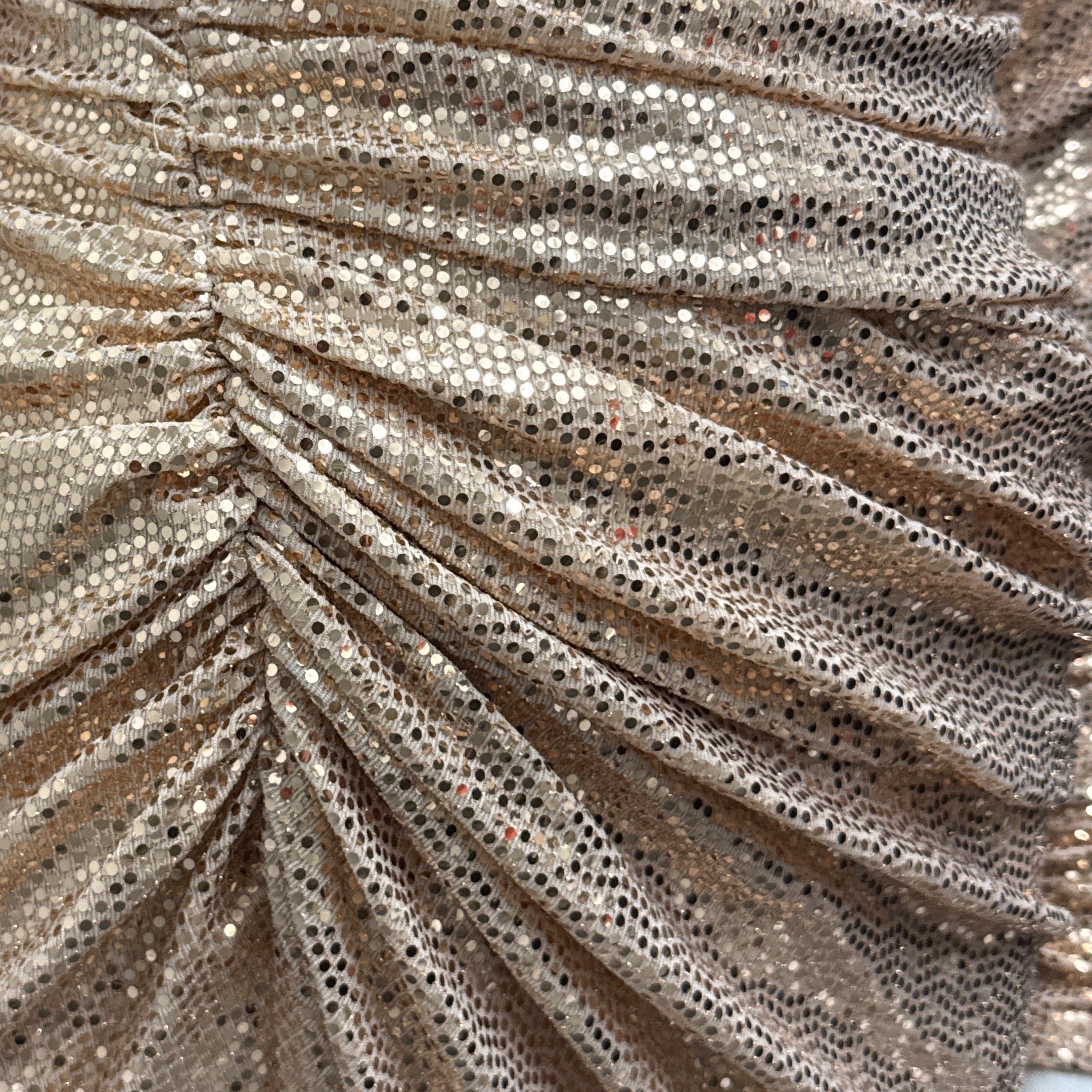 Alexandre Vauthier Gold Sequin Asymetrical Evening Dress - Image 4