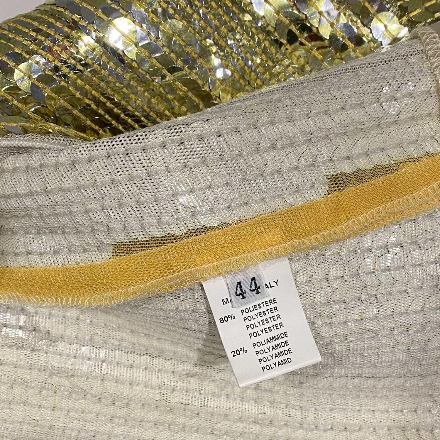Aviu gold assymetrical sequined skirt - Image 4