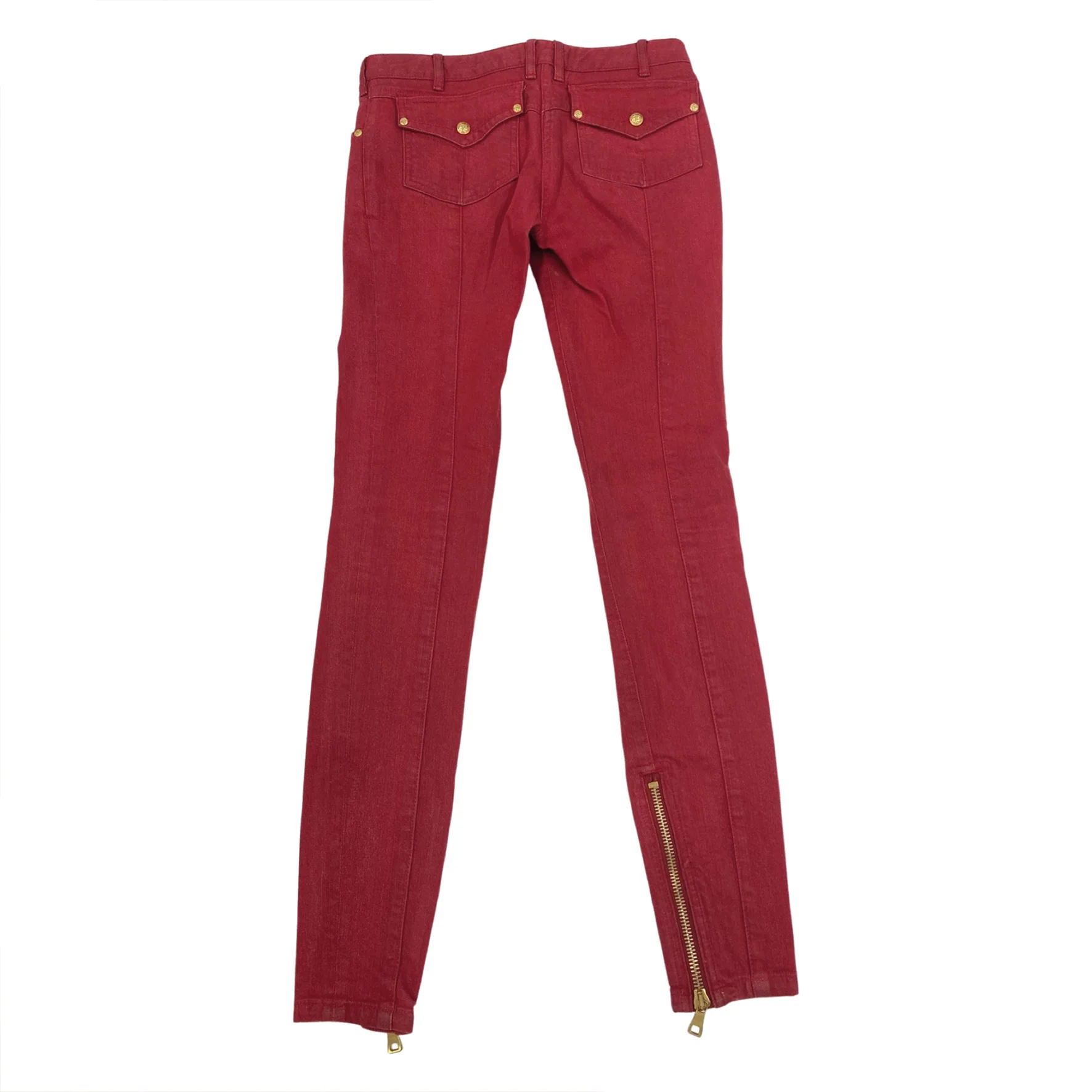 BALMAIN red skinny jeans - Image 3