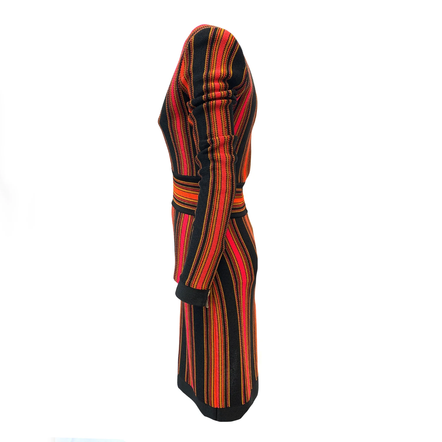Balmain striped black and orange dress - Image 3