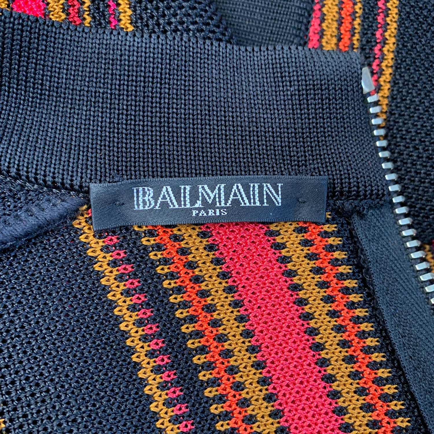 Balmain striped black and orange dress - Image 8