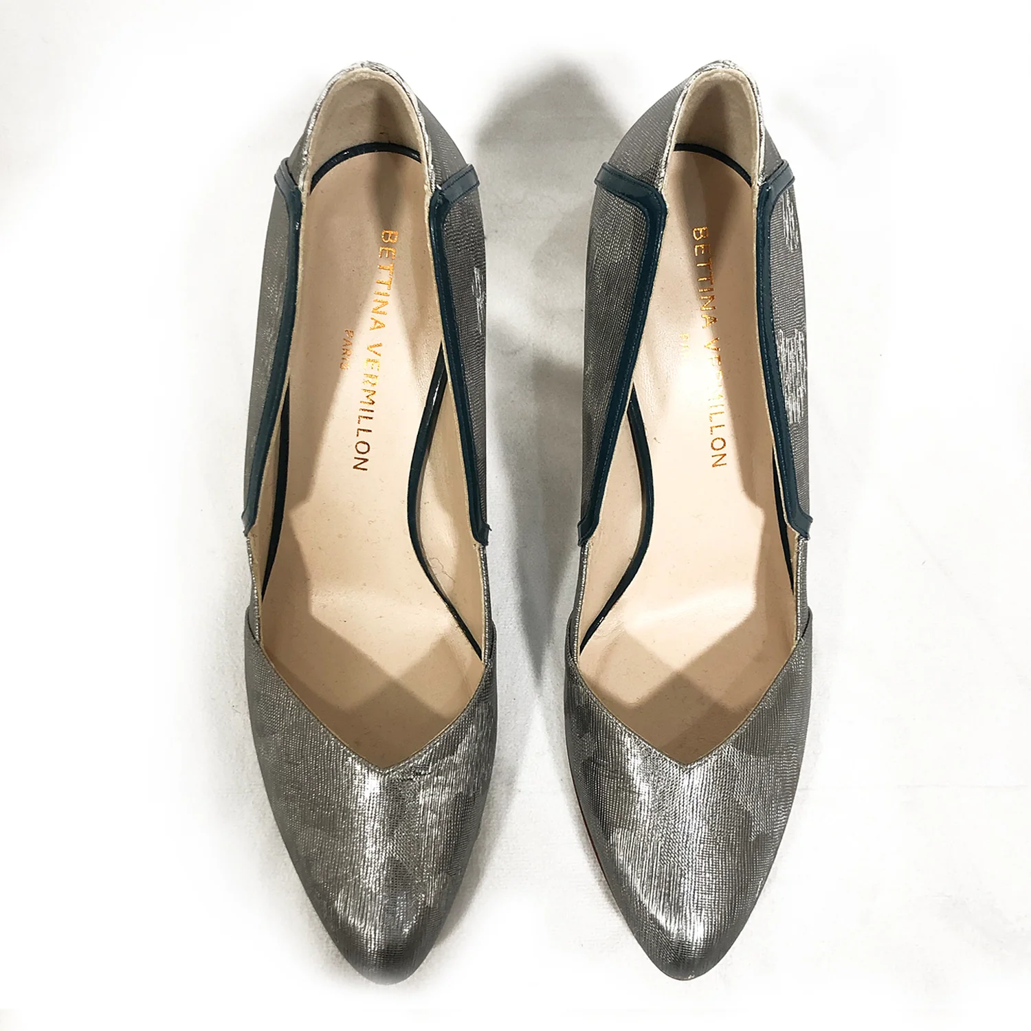 BETTINA VERMILLON silver heels - Image 4