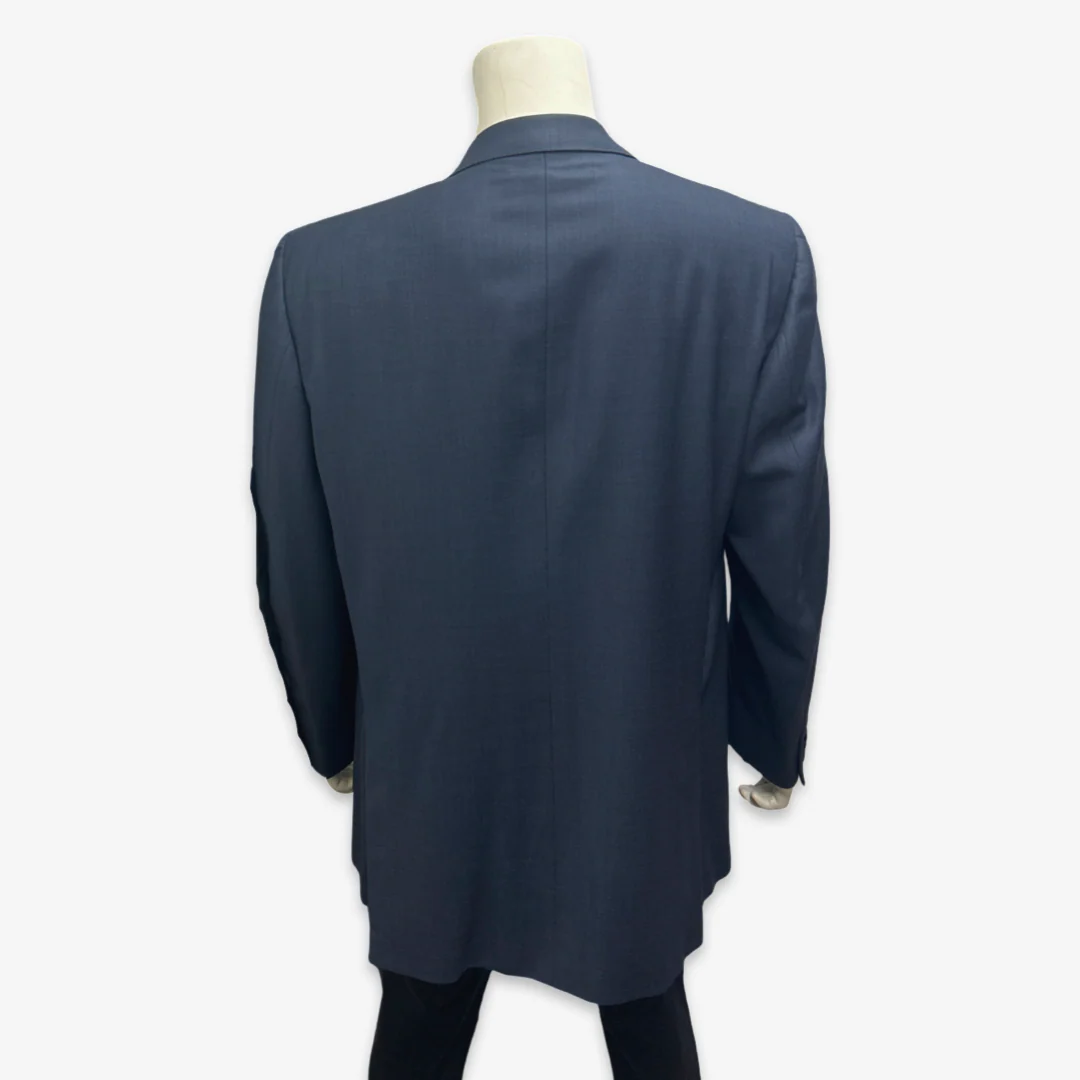 Brioni Men's Navy Blue Wool Suit Set - Image 5