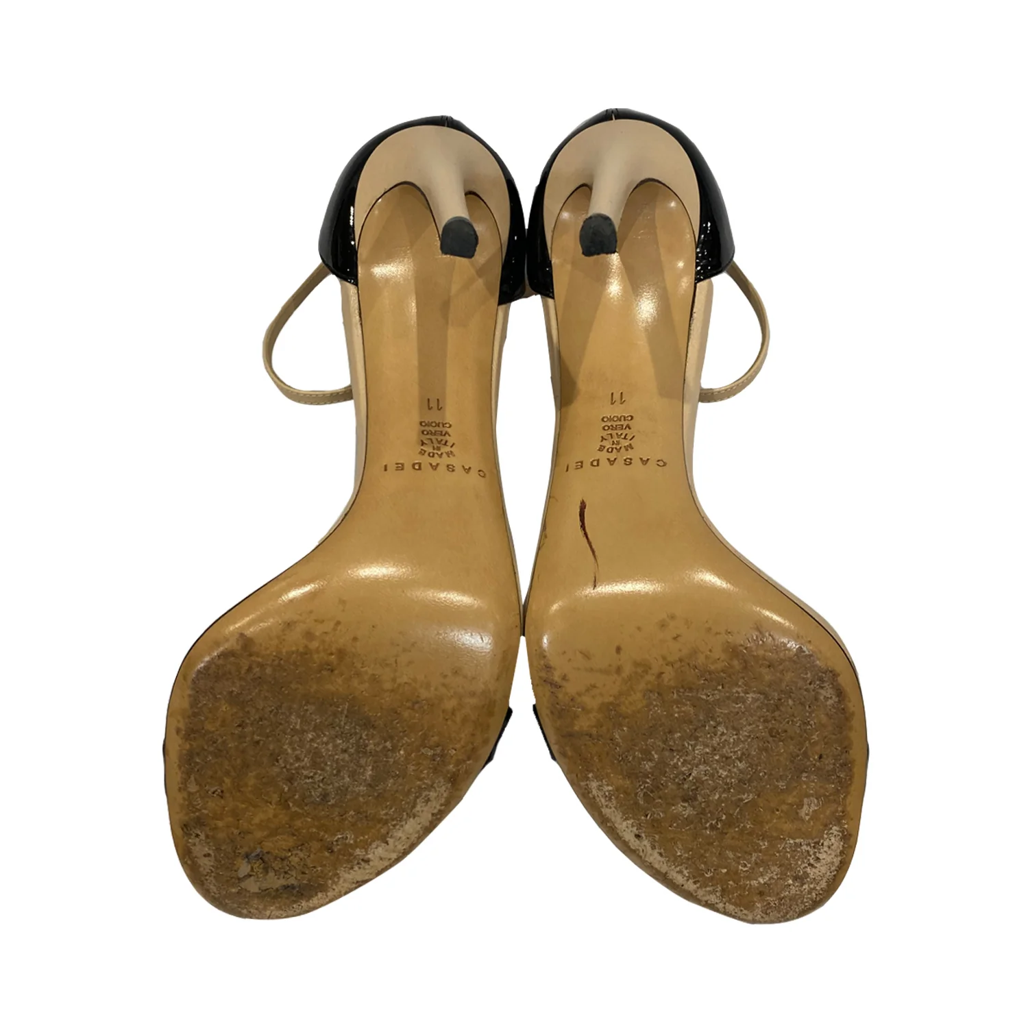 CASADEI beige and black heels - Image 5