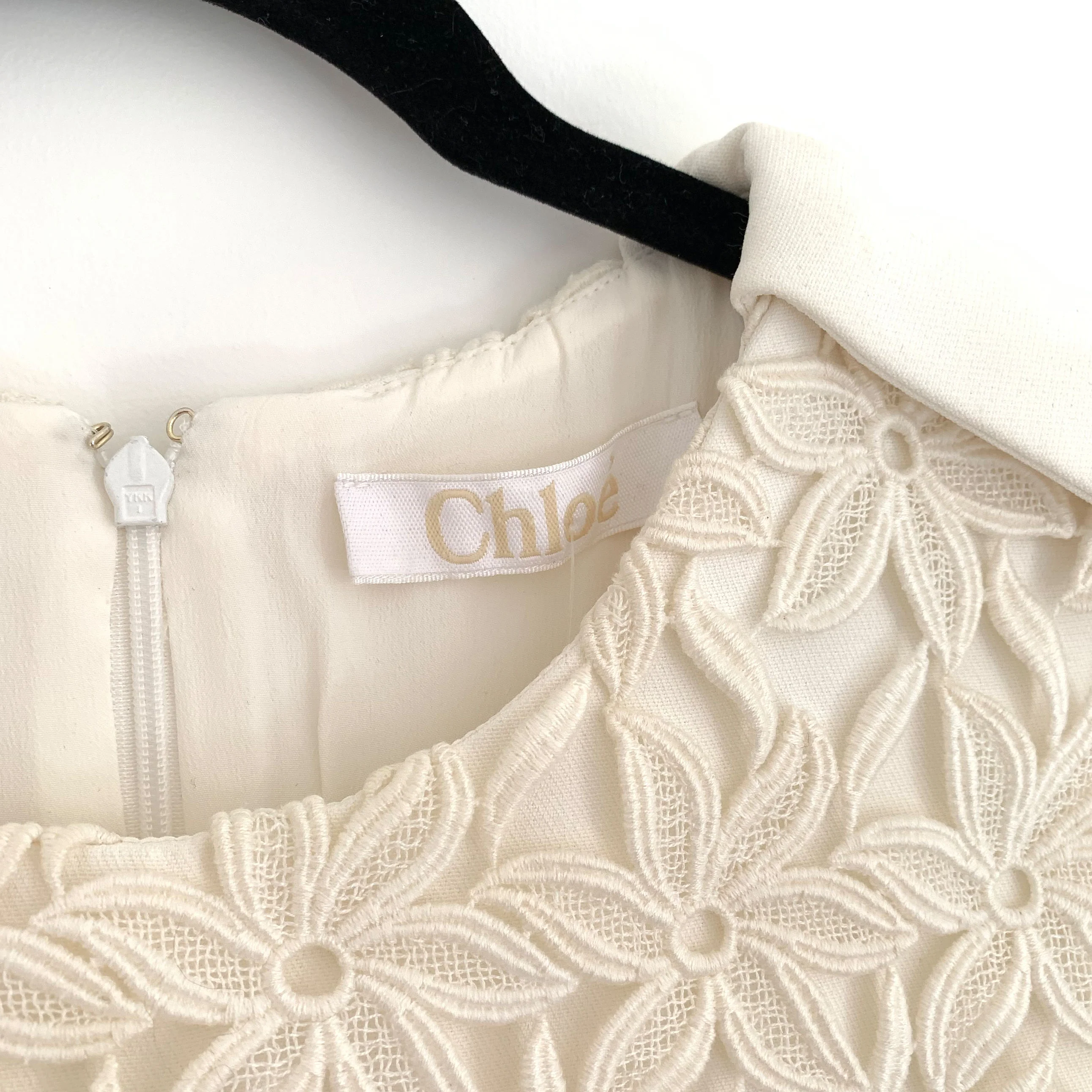 CHLOÉ ecru A-line dress - Image 3