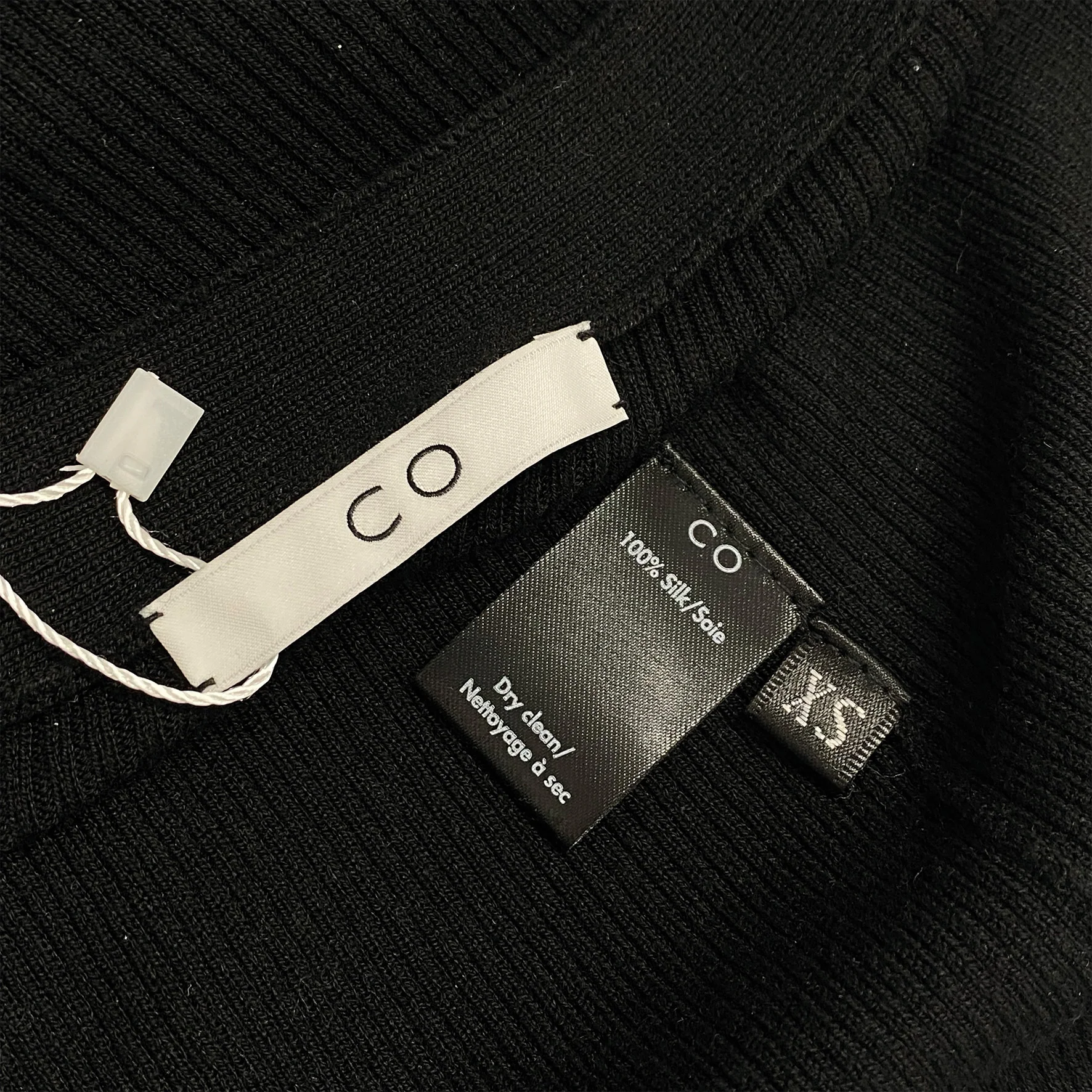 CO black silk cardigan - Image 5