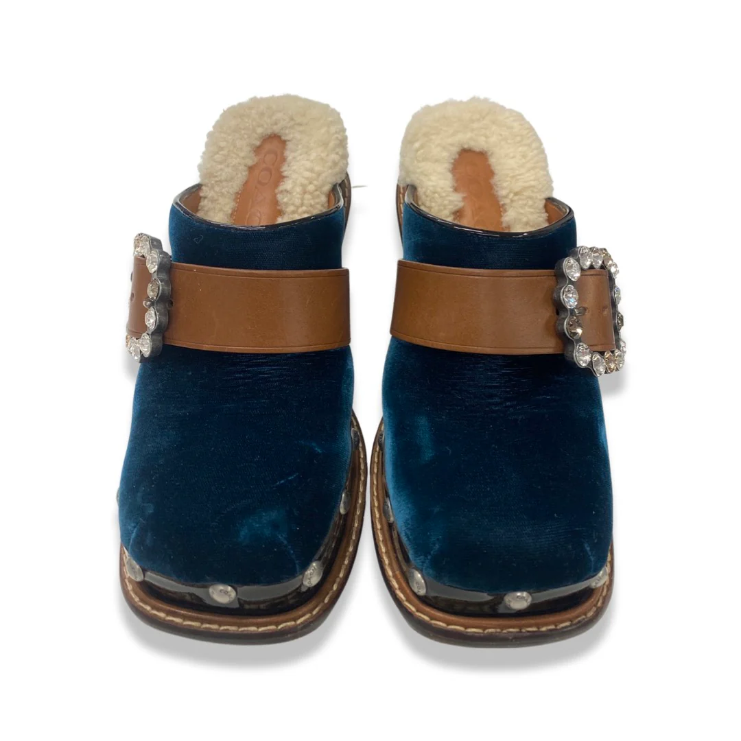 COACH velvet and sheepskin sling-back boots - Image 3