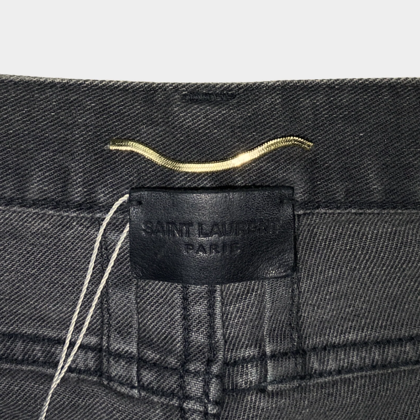 SAINT LAURENT women's dark grey skinny jeans - Image 4