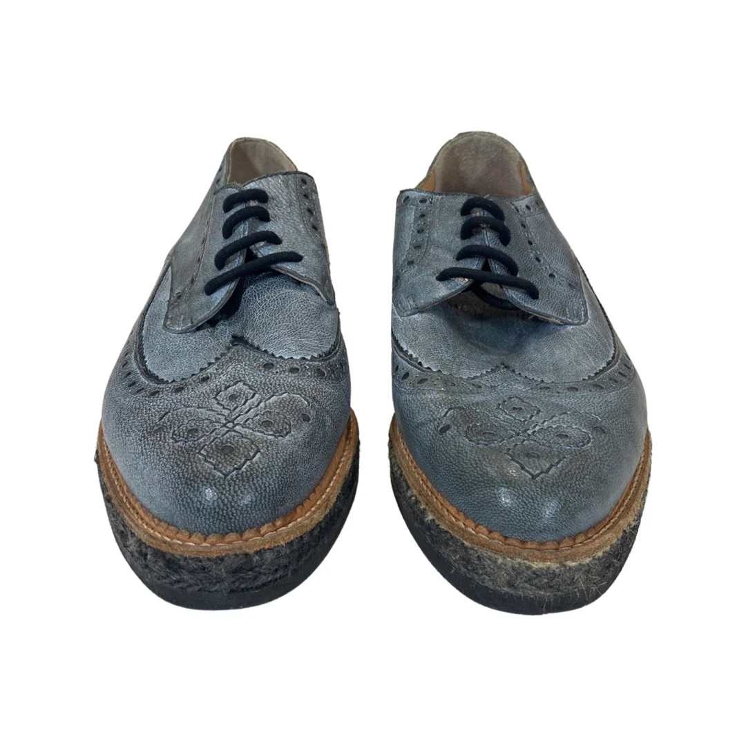 DIESEL greyish blue leather loafers - Image 3