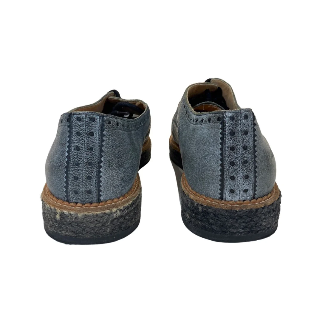 DIESEL greyish blue leather loafers - Image 4