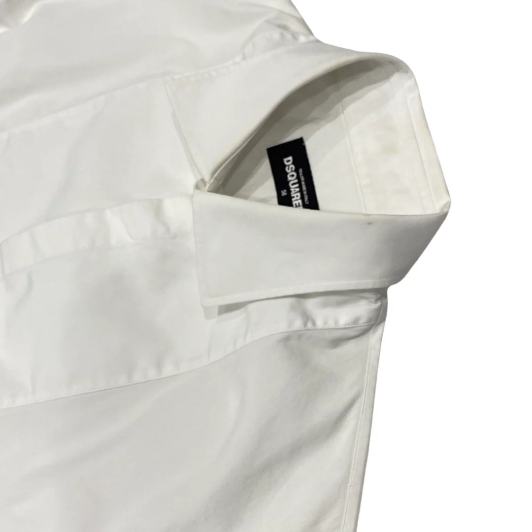 DSQUARED2 white black tie cotton shirt - Image 4