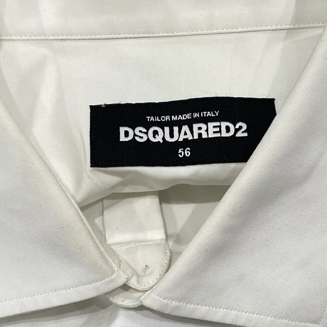 DSQUARED2 white black tie cotton shirt - Image 6