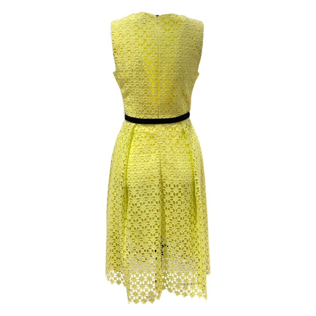 ERDEM yellow sleeveless belted dress - Image 3