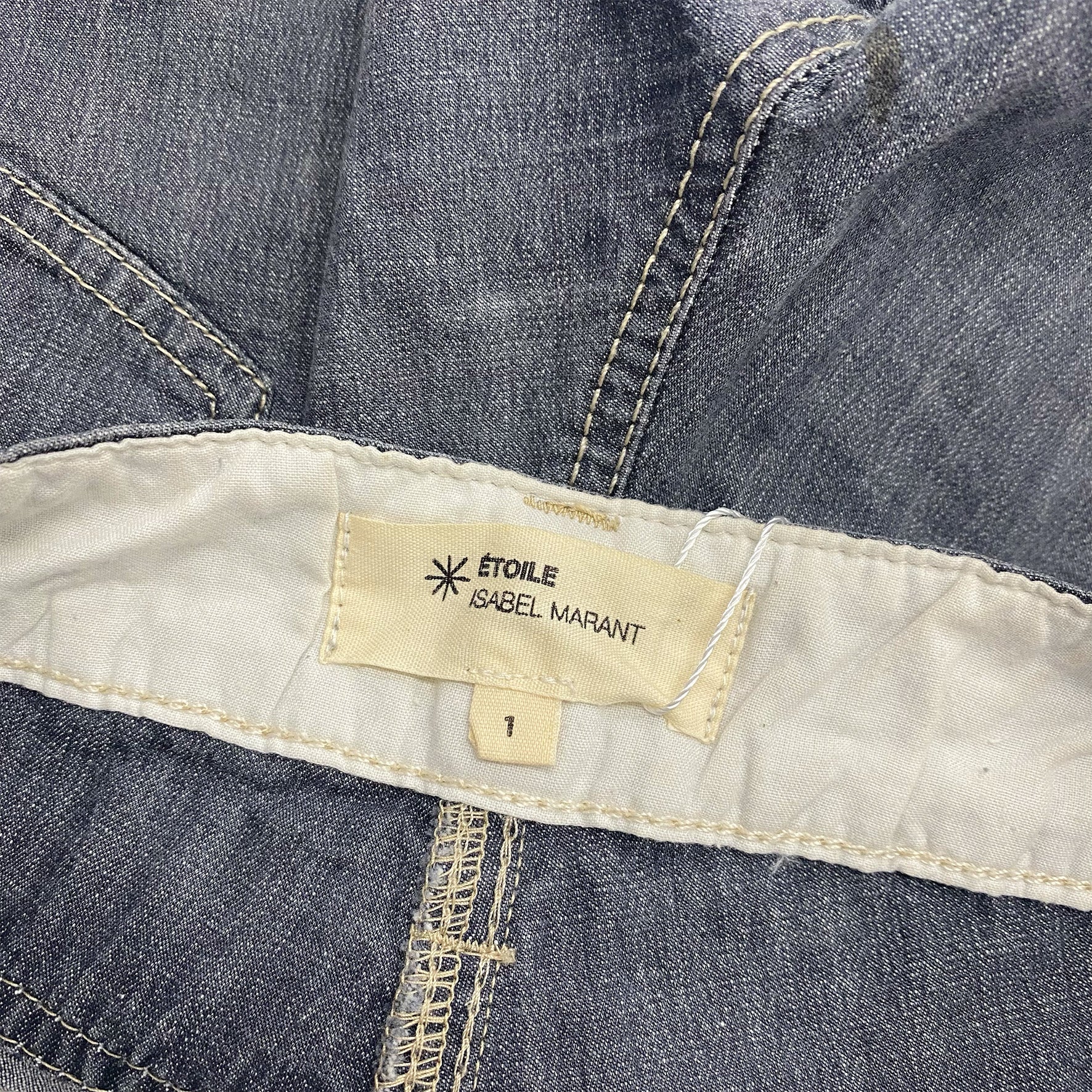 ISABEL MARANT ÉTOILE grey denim cotton shorts - Image 3