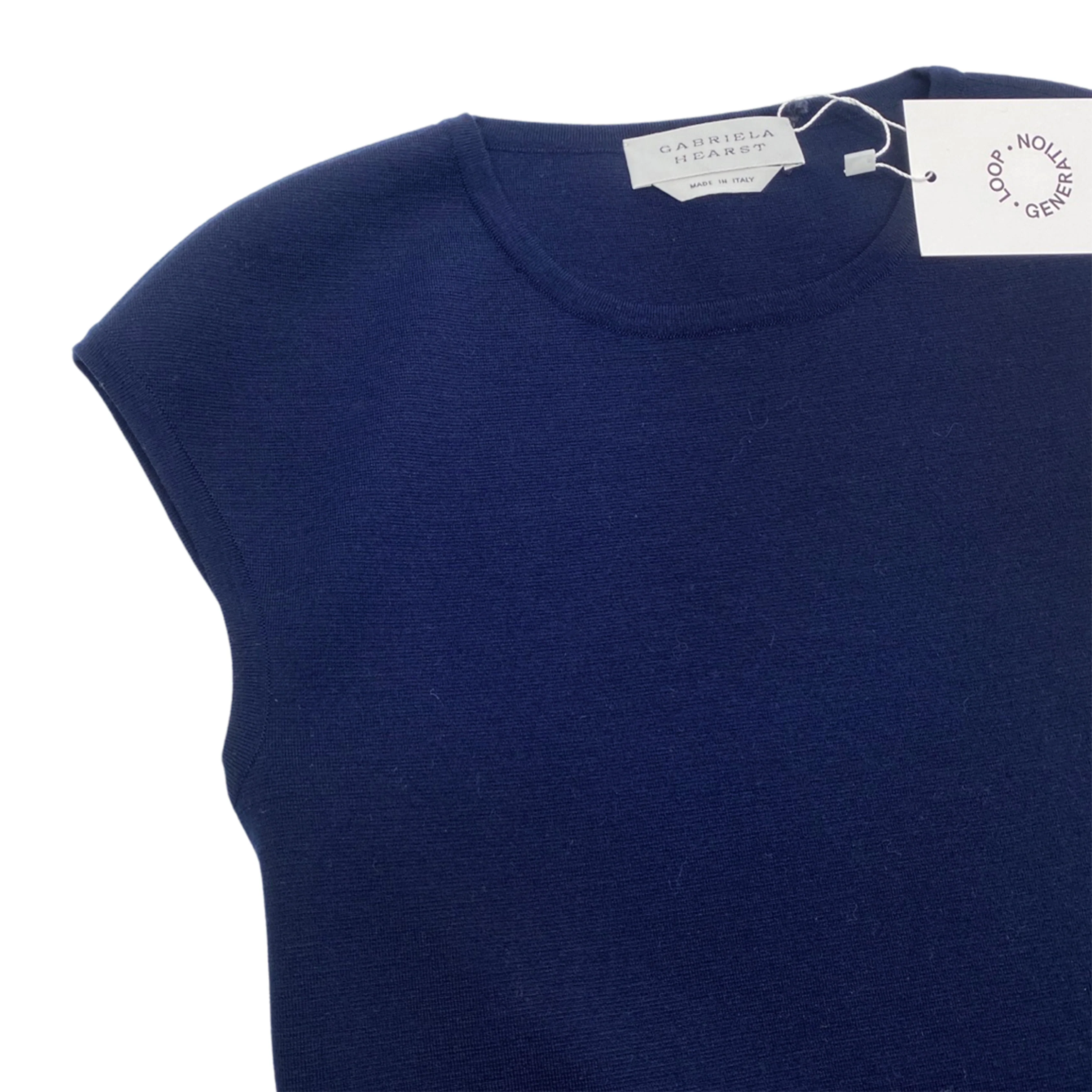 GABRIELA HEARST navy woolen knit top - Image 3