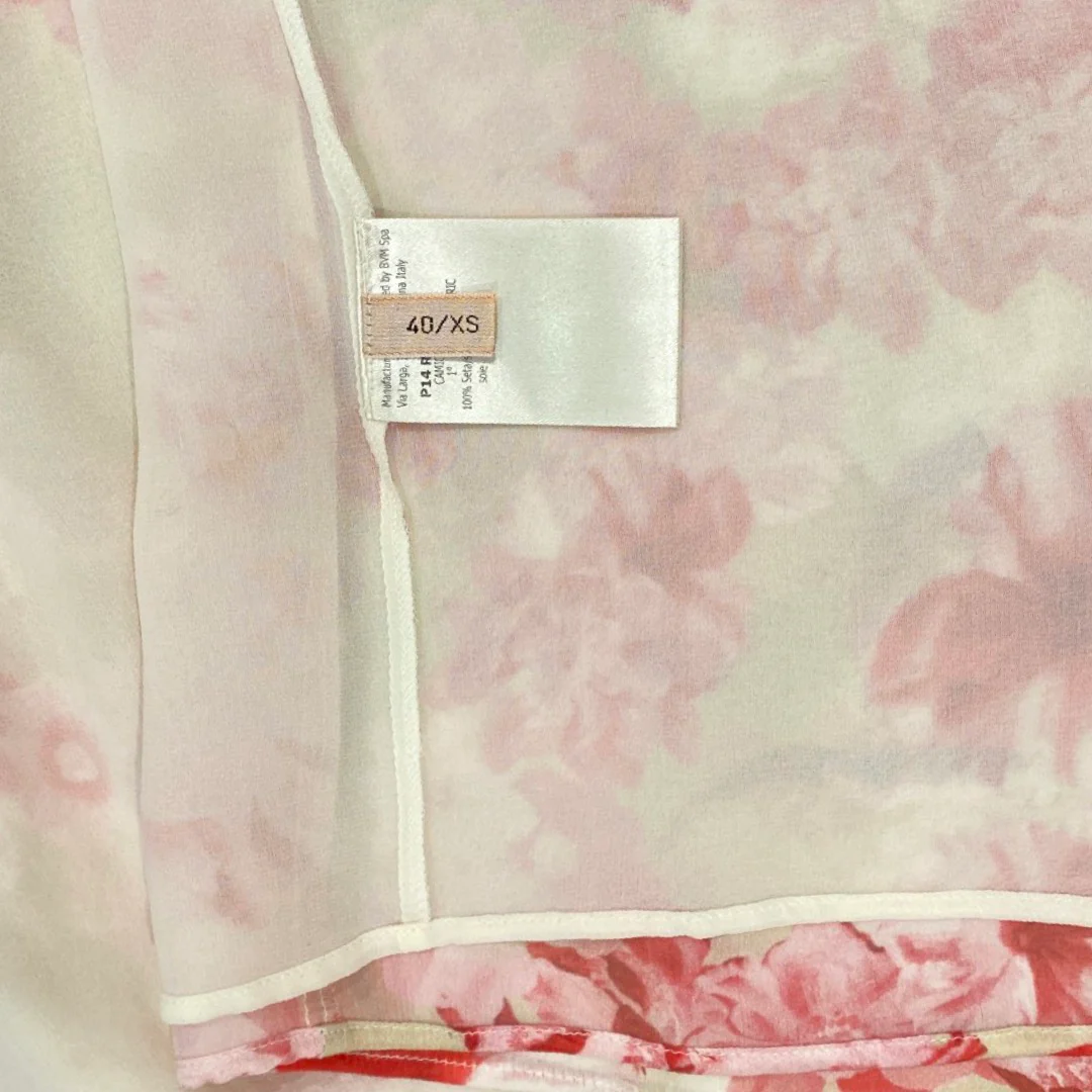 GIAMBATTISTA VALLI ecru and raspberry silk set - Image 5