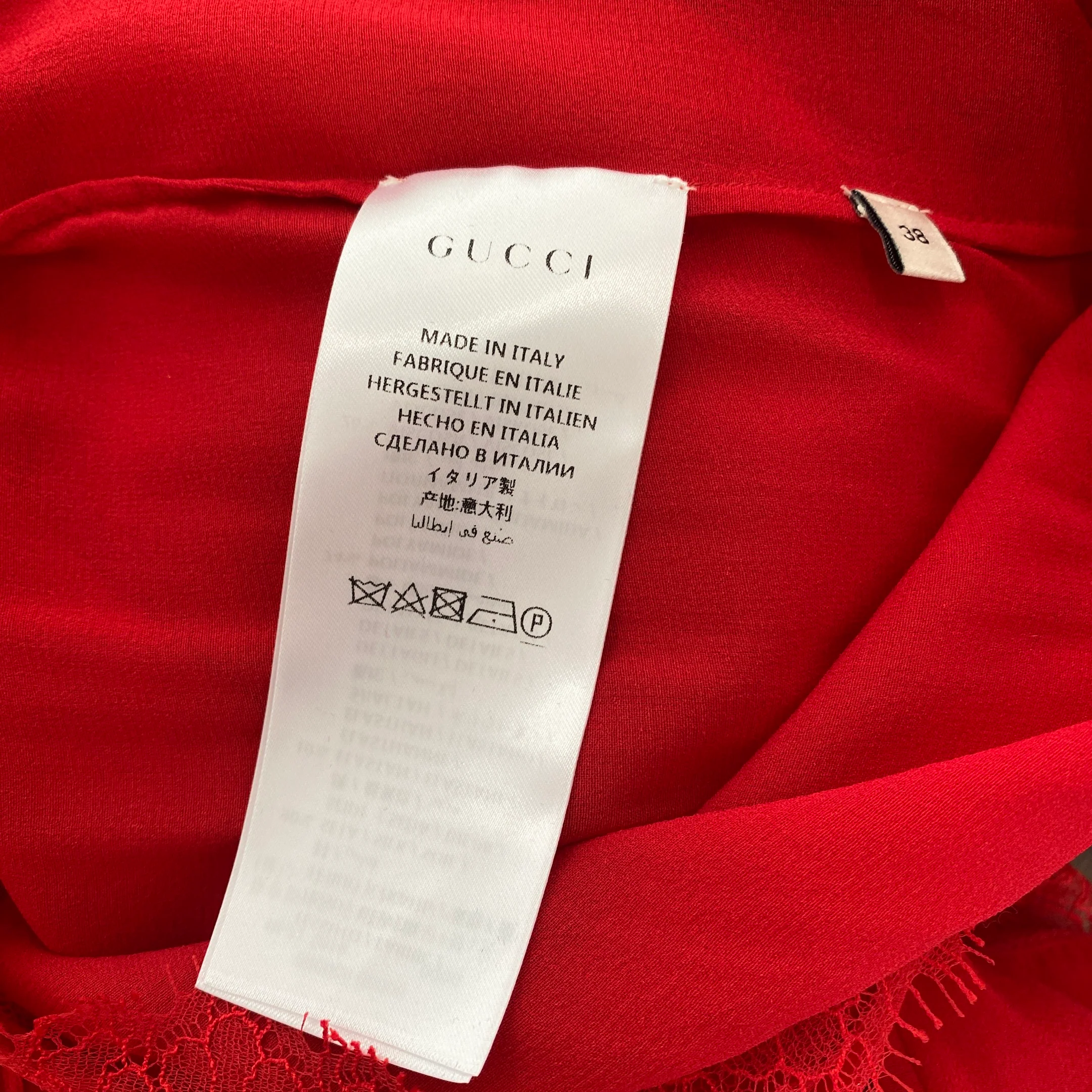 Gucci red lace maxi dress - Image 7