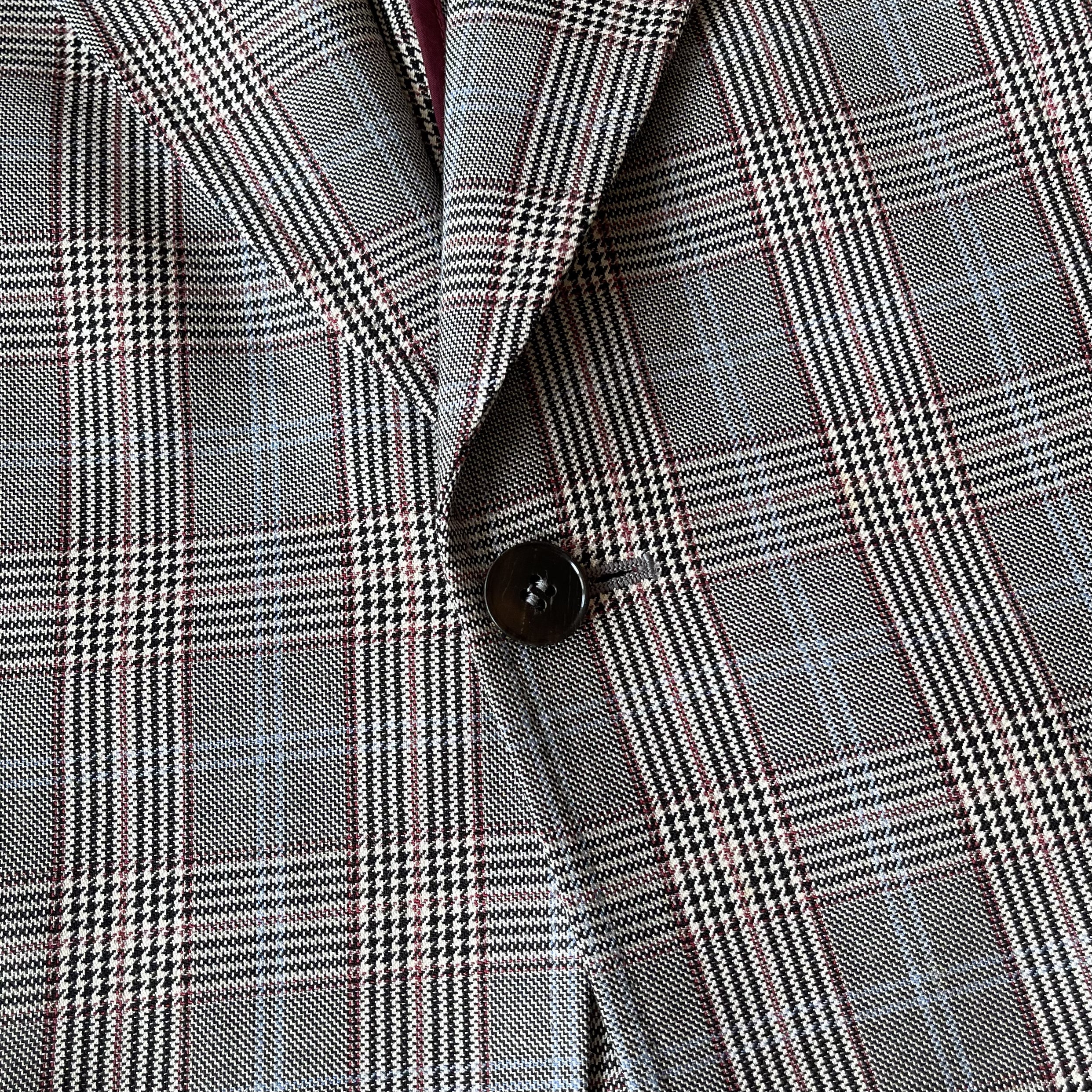 GUCCI wool grey check jacket - Image 4