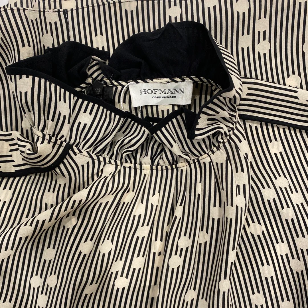 HOFMANN silk polka dot and striped blouse - Image 3