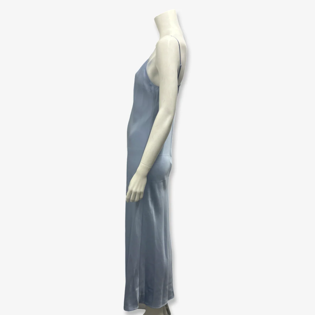 Joseph Light Blue Silk Slip Dress - Image 3