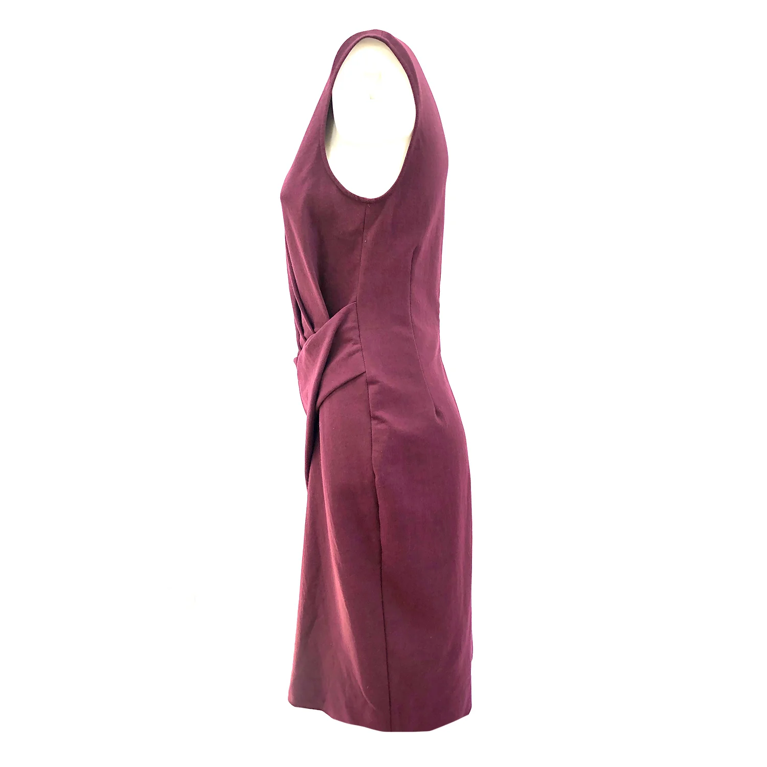Lanvin burgundy draped dress - Image 3