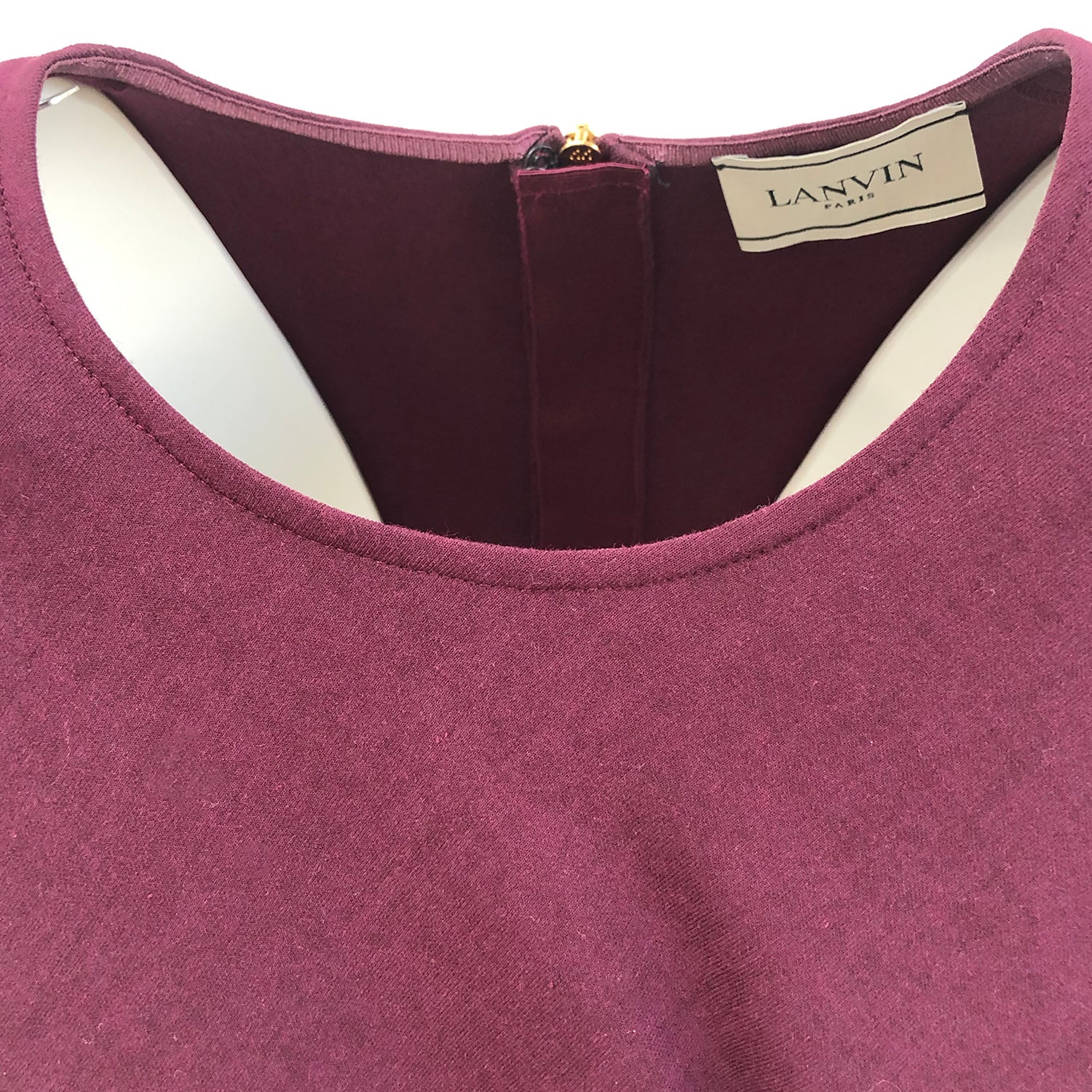 Lanvin burgundy draped dress - Image 4