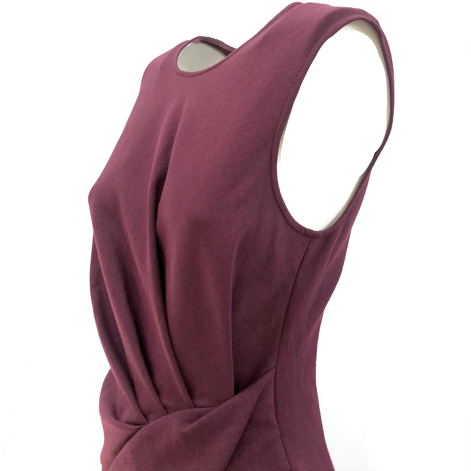 Lanvin burgundy draped dress - Image 5