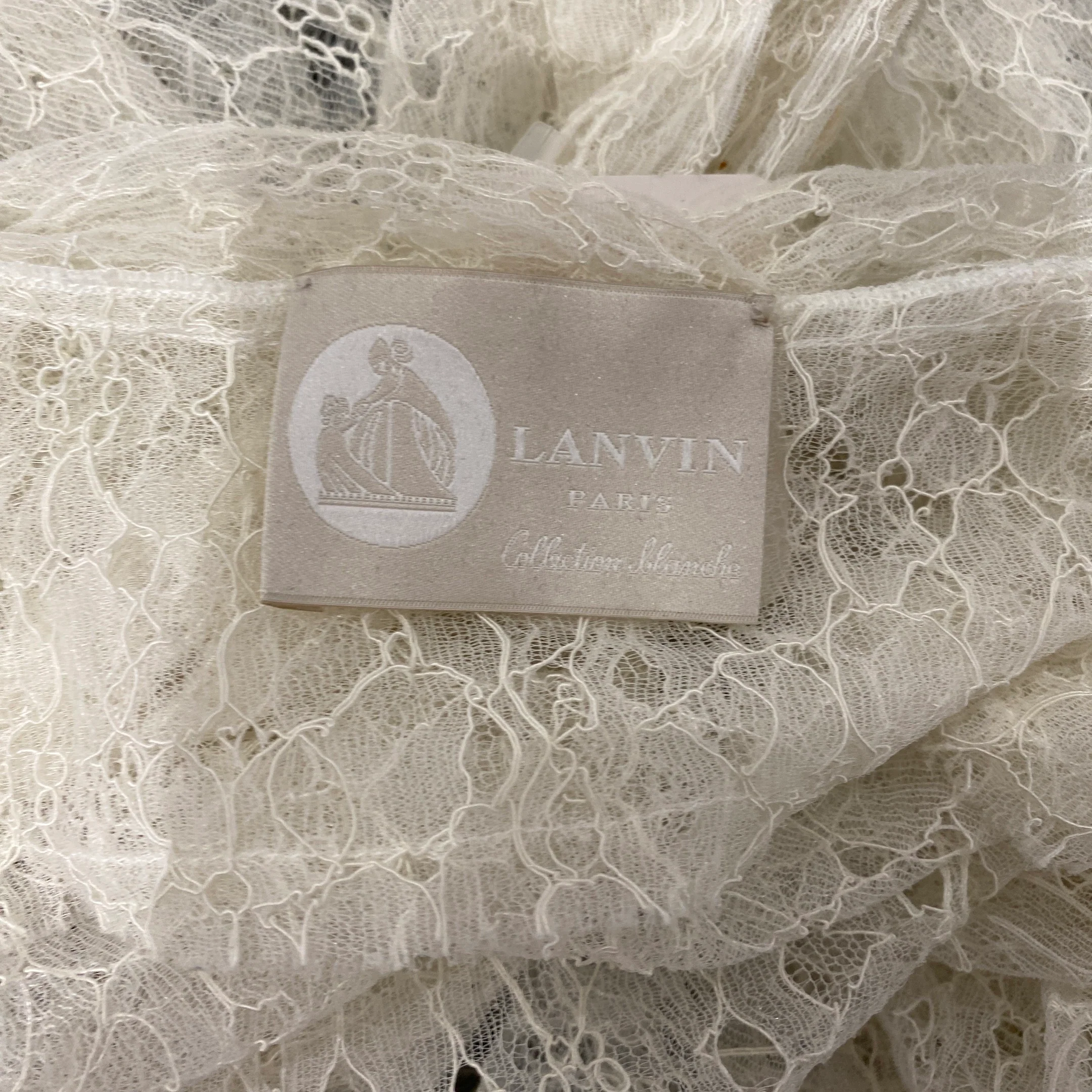 Lanvin off-white lace blouse - Image 5