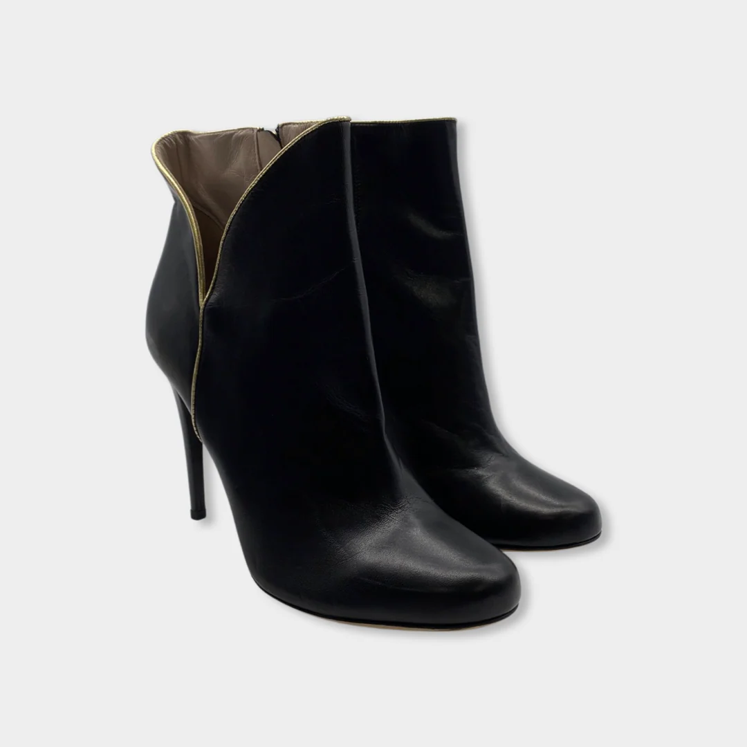 MO HELMI black leather boots - Image 4