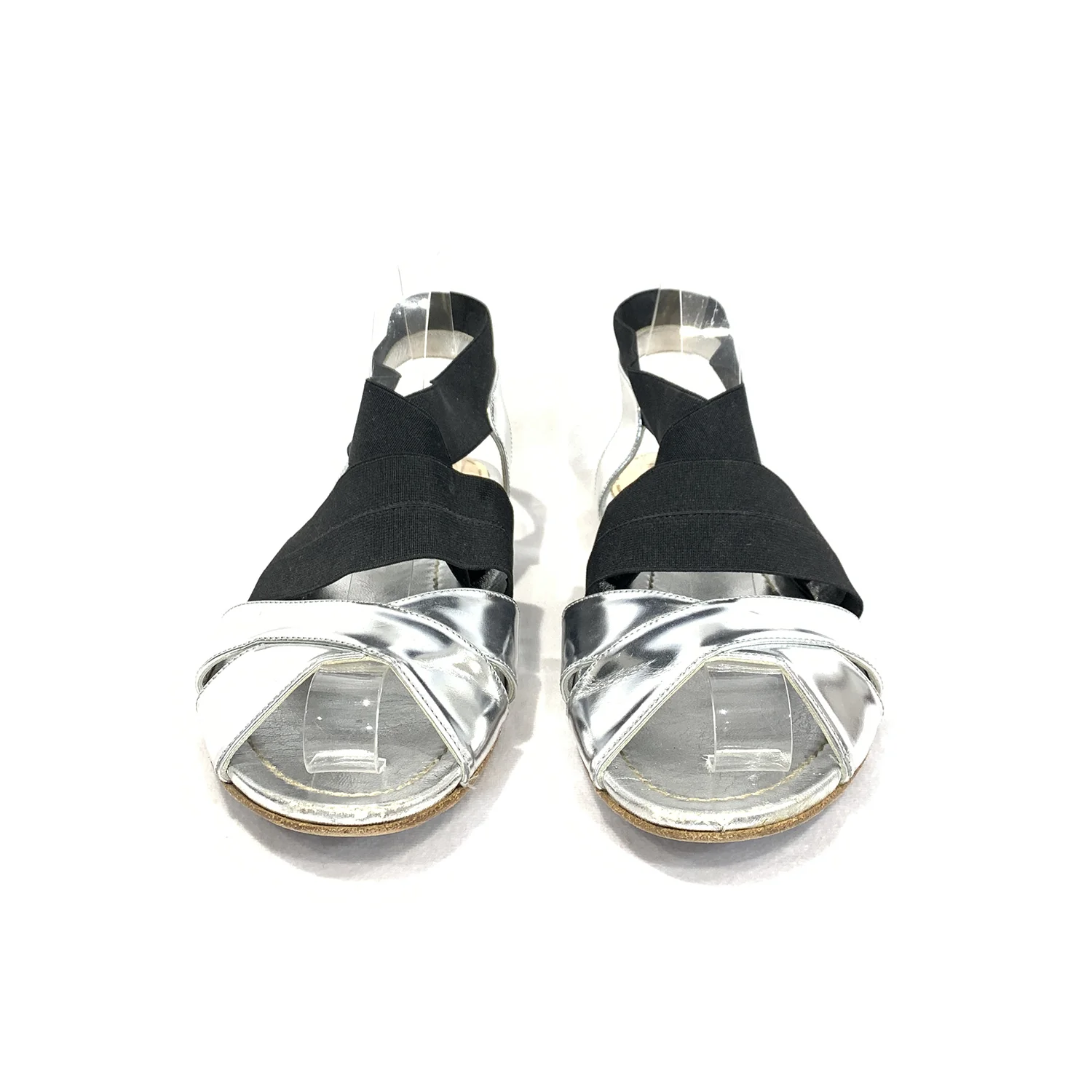 Prada silver and black sandals - Image 3