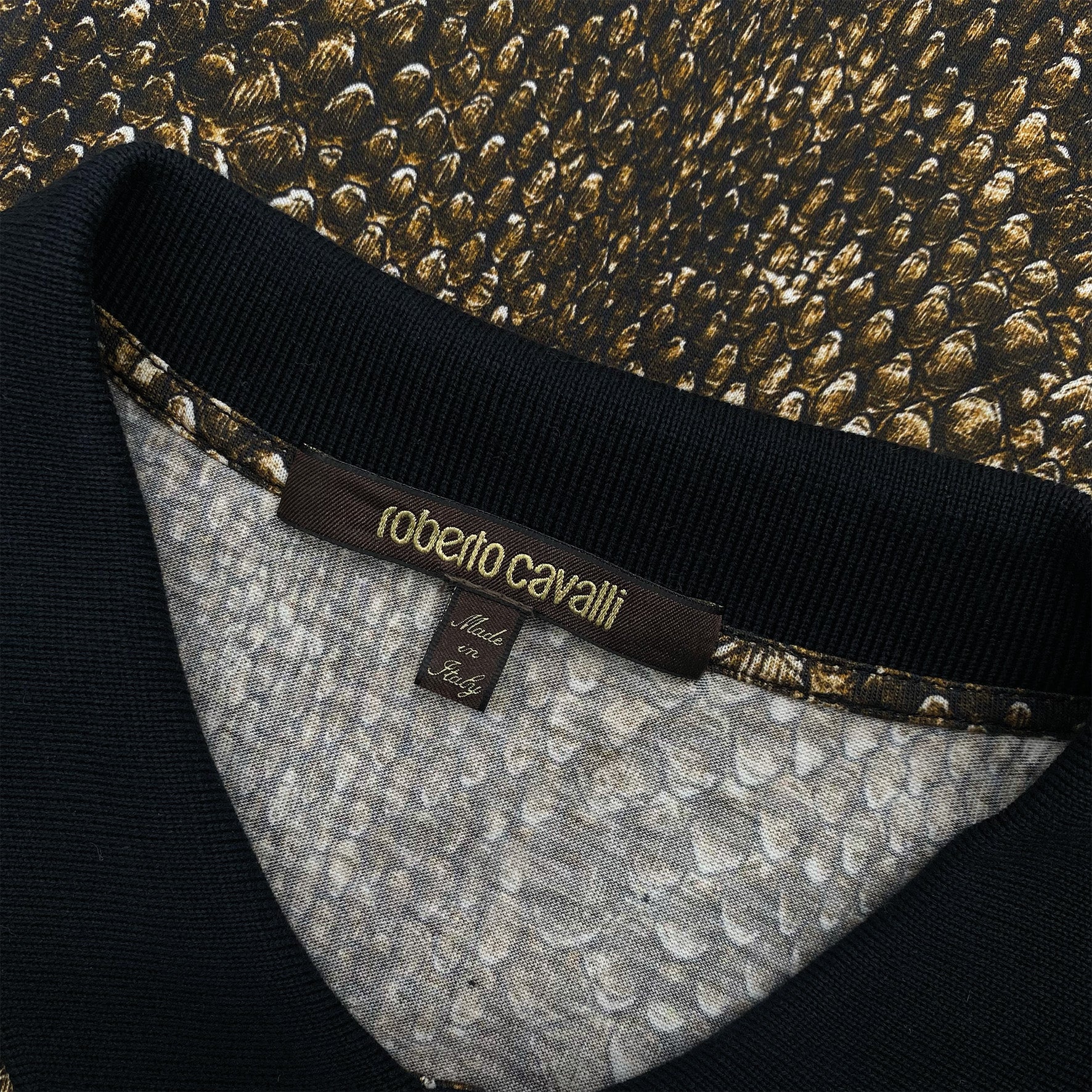ROBERTO CAVALLI snake print polo shirt - Image 3