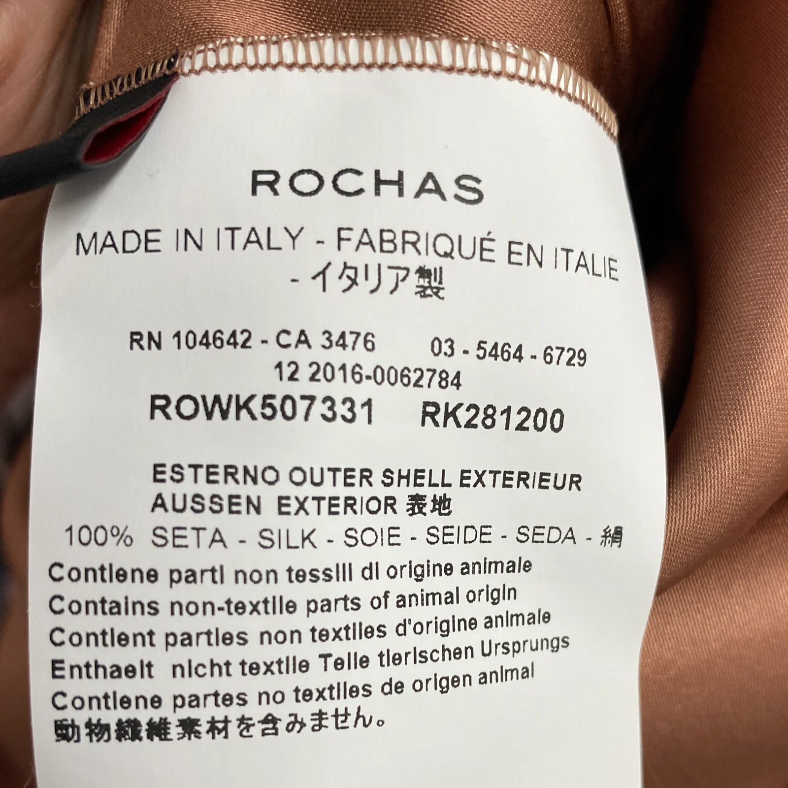 Rochas pearl brown silk mid length dress with buttons on the back - Image 6