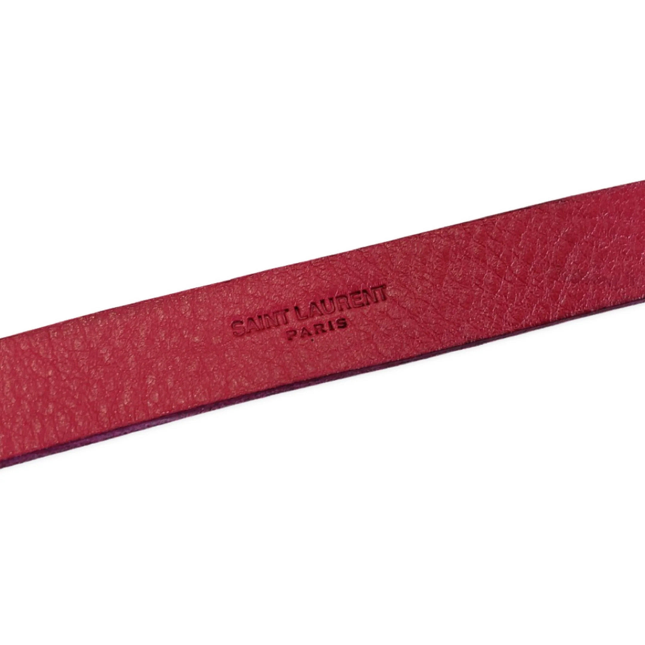Saint Laurent animal print suede fuchsia belt | size 95 - Image 3