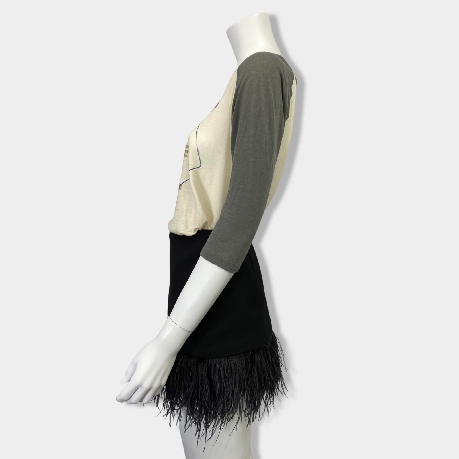 SAINT LAURENT multicolour logo robot print cotton and woolen top - Image 3