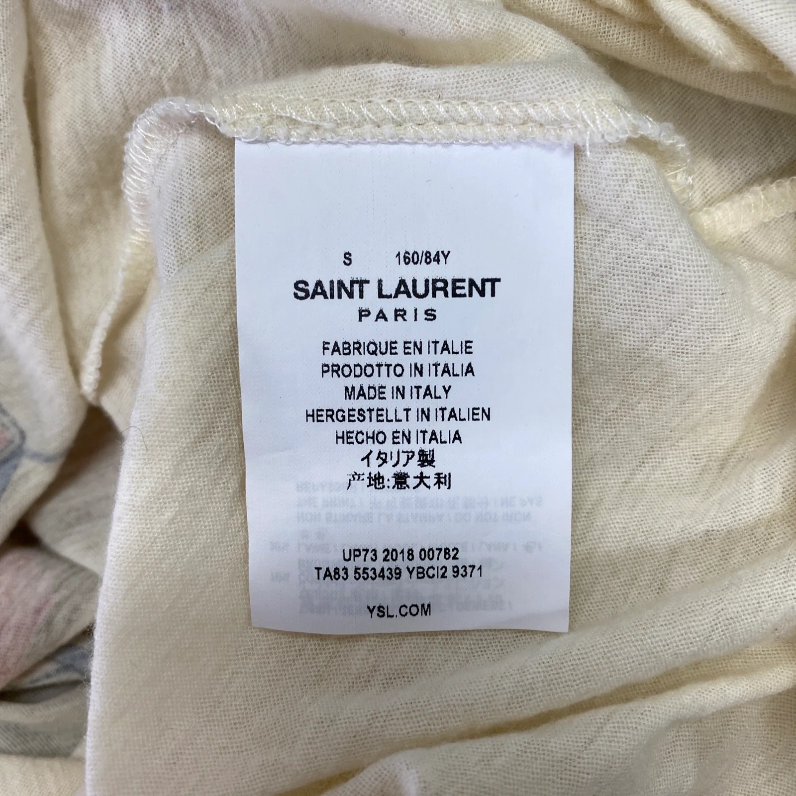 SAINT LAURENT multicolour logo robot print cotton and woolen top - Image 6