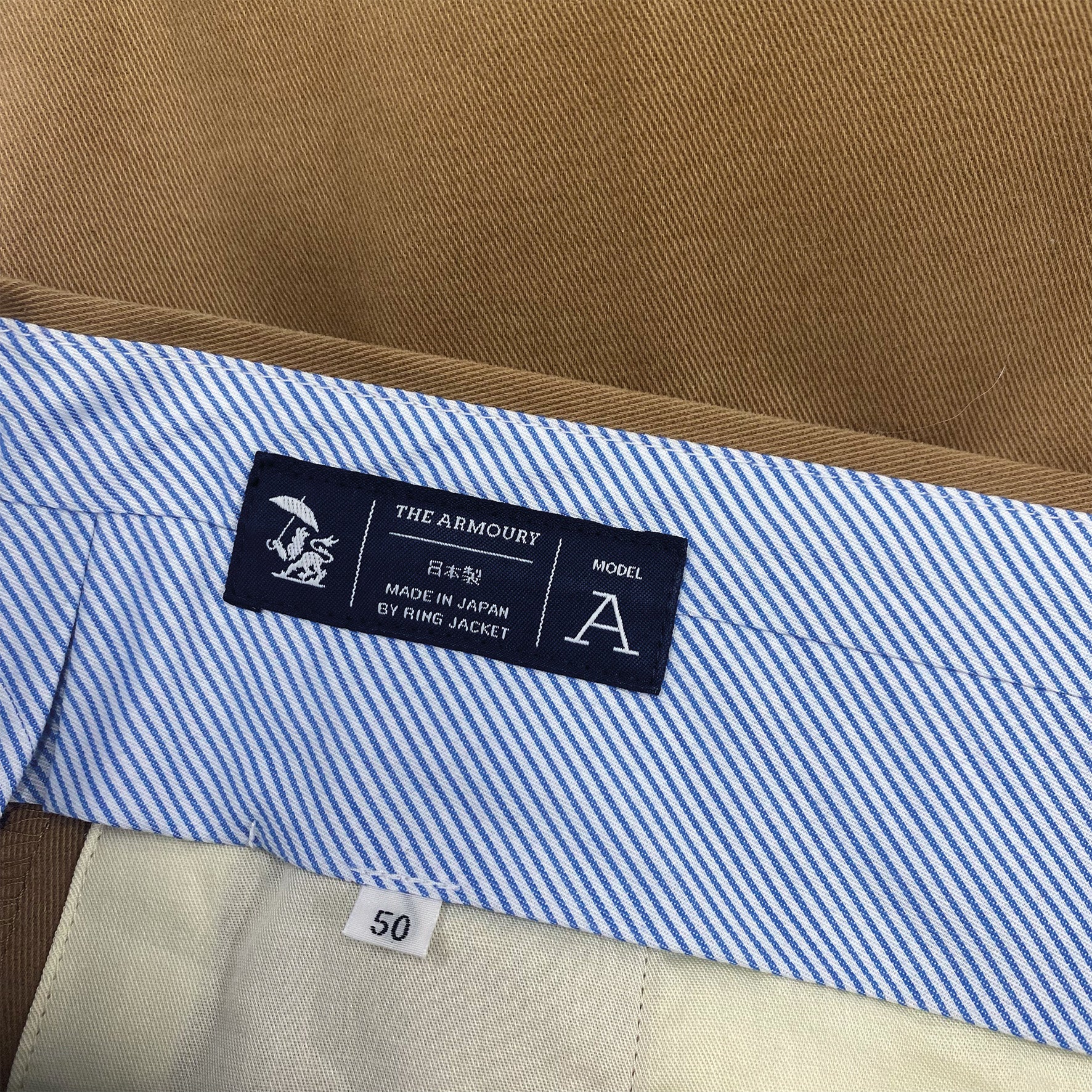 THE ARMOURY camel cotton set of jacket and trousers - Image 7
