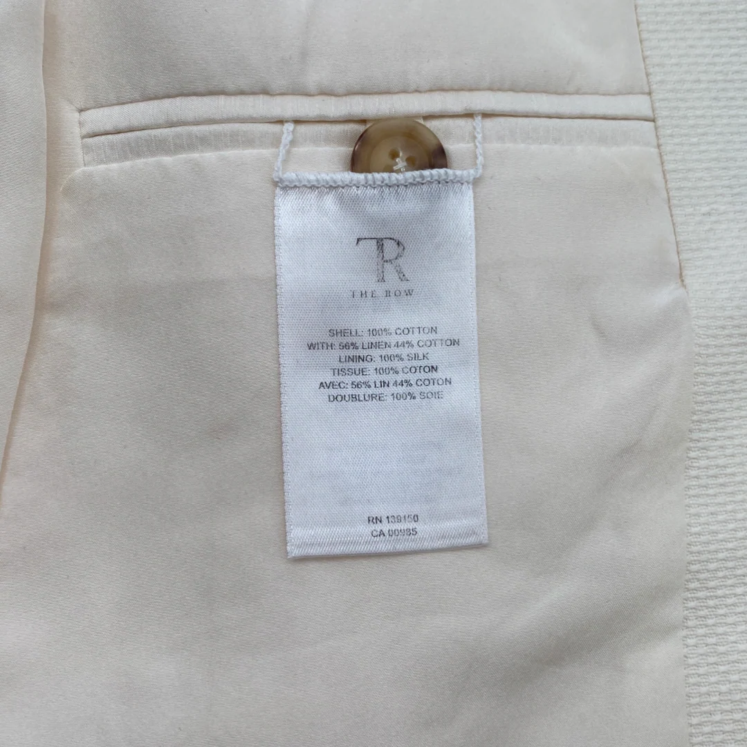 THE ROW ecru structured cotton jacket - Image 7