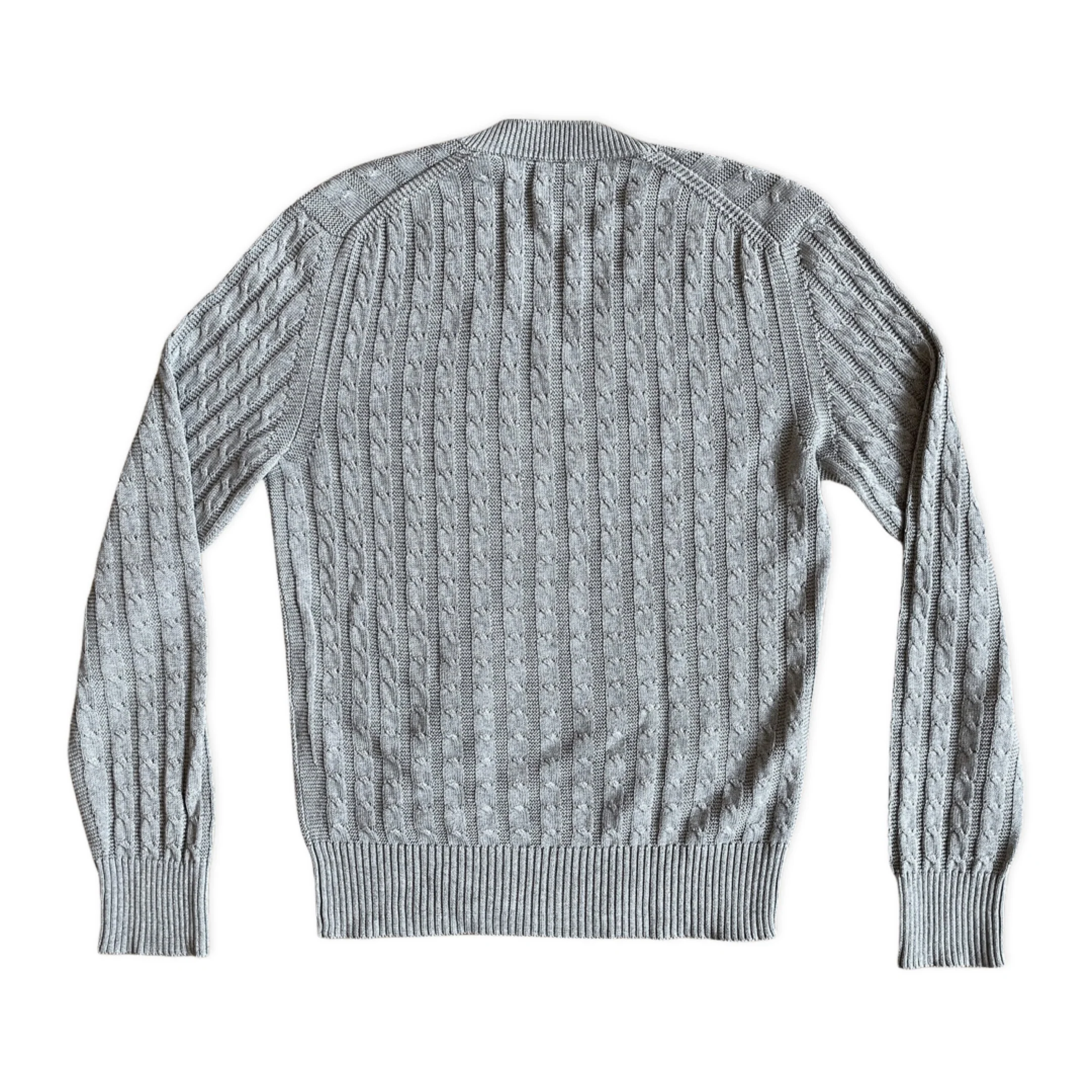 Tom Ford grey cotton cable knit jumper - Image 3