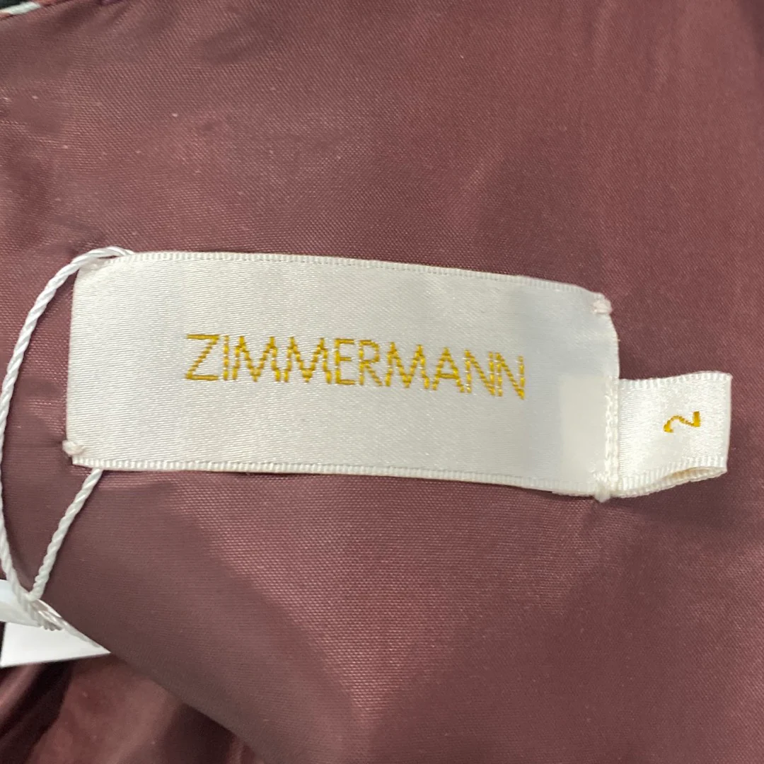 ZIMMERMANN burgundy and pink floral print linen and silk jumpsuit - Image 4